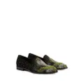 Giuseppe Zanotti Python crystal-embellished loafers - Black