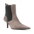 Brunello Cucinelli Monili chain-detail leather 85mm boots - Grey