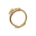Burberry Hook Pavé silver ring - Gold