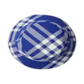 Burberry checked tonal-stitching bucket hat - Blue