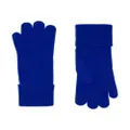 Burberry fine-knit full-finger gloves - Blue