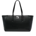 Karl Lagerfeld Ikonik Pin leather tote bag - Black