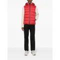 Herno logo-plaque padded gilet - Red