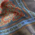 ETRO graphic-print wool-blend scarf - Blue