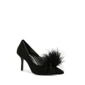 Kate Spade 80mm feather-detailing suede pumps - Black