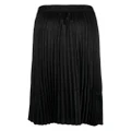 DKNY patterned-jacquard pleated midi skirt - Black