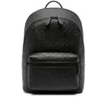 Coach Charter logo-pattern leather backpack - Black
