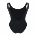 Moschino logo-print swimsuit - Black