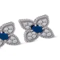 Roberto Coin 18kt white gold Princess Flower diamond and sapphire stud earrings - Silver