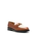 Tod's shearling leather loafers - Brown