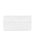 Versace logo-plaque leather card-holder - White