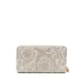 Versace embroidered-logo jacquard wallet - Neutrals
