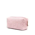 Versace embroidered-logo jacquard toiletry bag - Pink