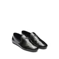 Prada Triangle-logo patent-finish loafers - Black