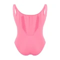 Alberta Ferretti sequin slogan swimsuit - Pink