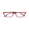 Emporio Armani matte square-frame sunglasses - Red