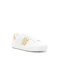 Versace Greca-embroidered leather sneakers - White