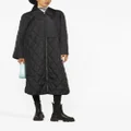 GANNI quilted ripstop coat - Black