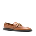 Chloé Marcie almond-toe leather loafers - Brown