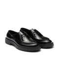 Prada brushed-leather loafers - Black