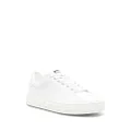Versace Greca-embossed leather sneakers - White