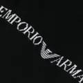 Emporio Armani logo-jacquard scarf set - Black