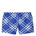 Burberry check-print swim shorts - Blue