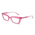Karl Lagerfeld logo-print cat-eye frame glasses - Pink