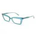 Karl Lagerfeld logo-print cat-eye frame glasses - Blue