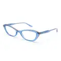Karl Lagerfeld transparent cat-eye glasses - Blue
