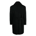 Lanvin double-breasted fur-collar coat - Black