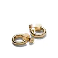 Miu Miu logo-engraved hoop earrings - Gold