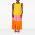 Carolina Herrera colour-block pleated maxi dress - Yellow