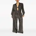 Dolce & Gabbana satin-collar sequin-embellished shirt - Black