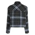 izzue plaid-check pattern shirt jacket - Blue