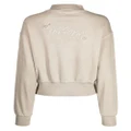 izzue logo-print cotton blend sweatshirt - Neutrals