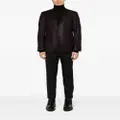 Karl Lagerfeld Clever brooch-detail stretch-wool blazer - Purple