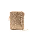 Love Moschino crystal-embellished crossbody bag - Gold