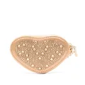 Love Moschino logo-plaque heart-shape wallet - Gold