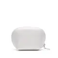 Love Moschino logo-plaque makeup bag - Silver