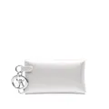 Love Moschino logo-plaque envelope purse - Silver