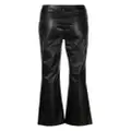 DKNY flared-leg faux-leather trousers - Black