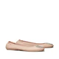 Tory Burch Minnie Travel leather ballerina shoes - Pink