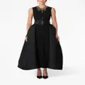 Carolina Herrera skirt-overlay column midi dress - Black