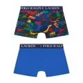 Ralph Lauren Kids logo-waistband boxer shorts - Blue