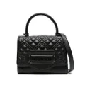 Love Moschino logo-lettering quilted tote bag - Black