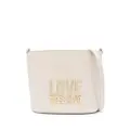 Love Moschino logo-lettering bucket bag - Neutrals