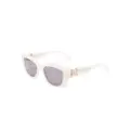 Karl Lagerfeld logo-engraved square-frame sunglasses - Neutrals