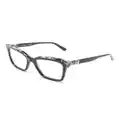Karl Lagerfeld marbled-pattern square-frame glasses - Black