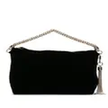 Jimmy Choo Callie velvet clutch bag - Black